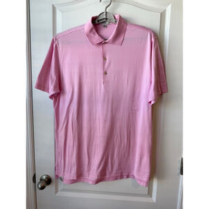 Men's Peter Millar Pink Polo Shirt M